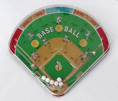 Vintage 1960s Working Baseball Bagatelle Pinball Game By Marx • $17