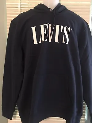 Nwt Levi's Relaxed Graphic Hoodie Mens Size  Large Navy • $16