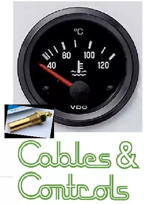 VDO Water Temp Gauge & Sender 24 Volt 52mm 2 Inch 40 -- 120 Deg C  310040002 • $89.99