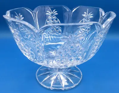 GODINGER Shannon Crystal Pineapple Hospitality Footed Trifle Bowl NICE Free Ship • $48.88