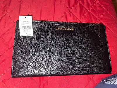 Michael Kors Jet Set Leather Wristlet Black 38S9XTTC3L • $49