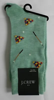 J Crew Socks Green One Pair New Pool Stick Billiards Cue Ball 8 Ball One Size • $8.99