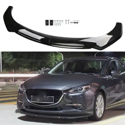 For Mazda 3 Sedan Hatchback Front Bumper Lower Lip Spoiler Splitter Body Kit • $66.49