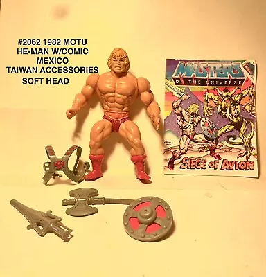 1982 VTG Mattel Toys MOTU Masters Of The Universe. He-man “HE-MAN” 100% W/comic • $85