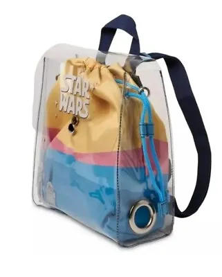Brand New Star Wars Swim Bag Backpack Kids Sky Blue Pink Yellow  C-3PO R2-D2 @ • $17.49
