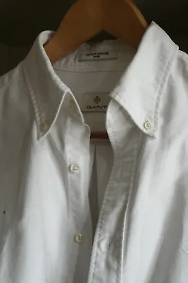 Gant White Oxford Button Down Shirt M • £36