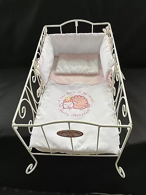 Baby Annabell … “ Vintage White Metal Cot + Original Bedding “ … ( Zapf ) • £20