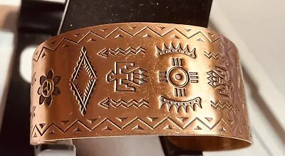 Solid Copper Thunderbird Engraved Vintage Cuff Bracelet  • $17.95