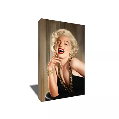 Marilyn Monroe Blonde Icon Poster Photo Painting Artwork On CANVAS Wall Art • $48