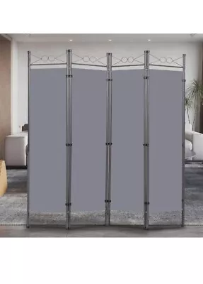 Room Divider 4 Panel Tall Room Dividers And Folding Privacy Screens 6 Ft Indoor • $70