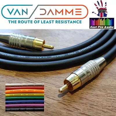 £7.95 • Buy Van Damme Subwoofer Pro Grade Silver Plated OFC Cable Multi Colour 50cm-10m