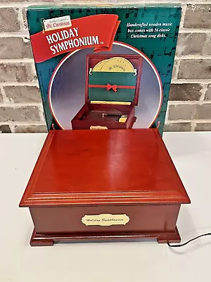 Mr. Christmas Holiday Musical Symphonium Wooden Box 16 Discs Tested Works IN BOX • $77.77