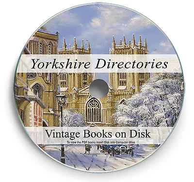 Yorkshire History Directory Books On DVD -   Sheffield Bradford Leeds Kelly 258 • £4.30