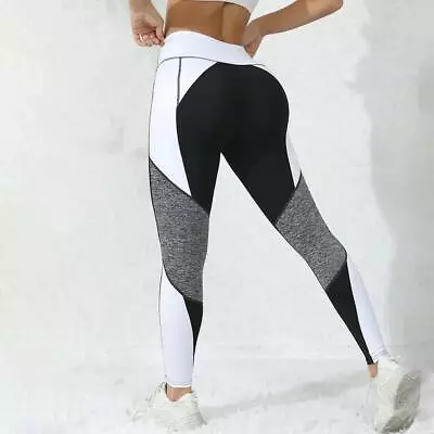 Colorblocked High Waist Yoga Pants With Pockets Leggings For Women Tummy Control • $15