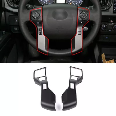 Matte Black Steering Wheel Button Decor Cover Trim Bezels ABS For 4runner 2010+  • $13.29