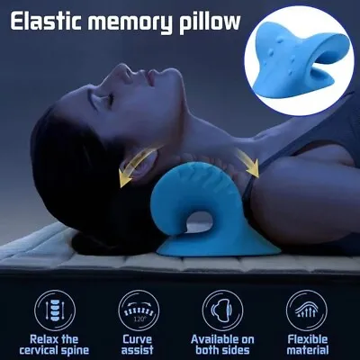 Neck Shoulder Stretcher Relaxer Cervical Chiropractic Traction Device Pillow • £5