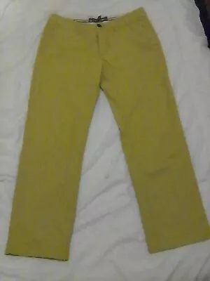 H & M L.O.G.G. Label Of Graded Goods Unisex Pants Yellow Size 32 Slim Skinny Fit • $14.99