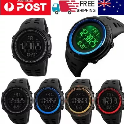 $11.79 • Buy Digital Sports Watch Mens Women Waterproof Water Resistant Casual Military Watch