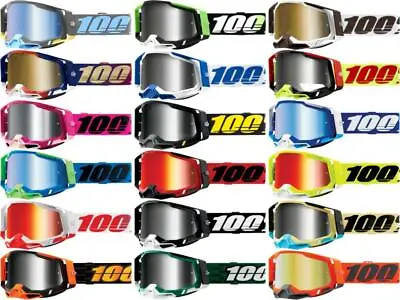 100% Racecraft 2 Goggles Motocross MX Offroad ATV UTV Adult Mirrored /Clear Lens • $65