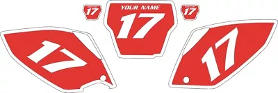 2007 HONDA CRF450 Custom Pre-Printed Red Backgrounds With White Bold Pinstripe • $43.99