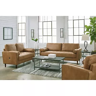 $819.99 • Buy Darlow - Brown Caramel 2 Piece Living Room Set Sofa & Loveseat