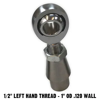 LEFT 1/2  Chromoly Heim Joint & Steel Weld Bung Rod End 1  OD .120  Wall Tube • $21.99