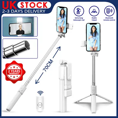 Selfie Stick Tripod Stand Phone Holder With Bluetooth Remote For IPhone & Camera • £5.99