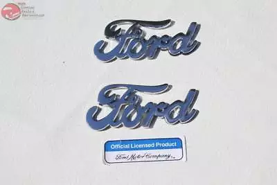 Chrome Ford Script Emblems Body Panel Fender Custom Truck Hot Rat Street Rod New • $21.24