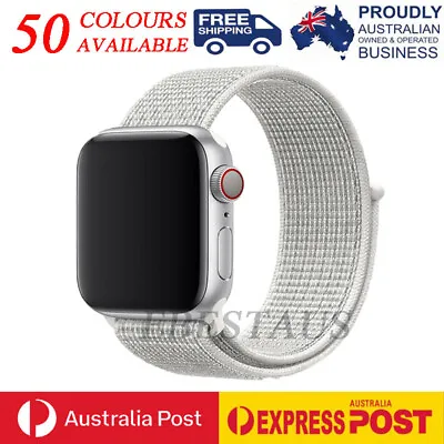 $4.49 • Buy For Apple Watch Nylon Sports Band Strap Series 8 7 6 5 4 SE 38/40/41/42/44/45/49