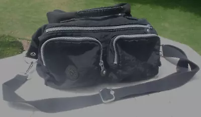 £24.34 • Buy Kipling Erasto BLACK W/ Silver Hardware Shoulder Strap Bag Purse HB6318-001