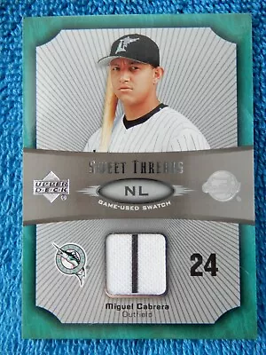 Miguel Cabrera 2005 Upper Deck Sweet Spot  Sweet Threads  Jersey Swatch - ST-MC • $10