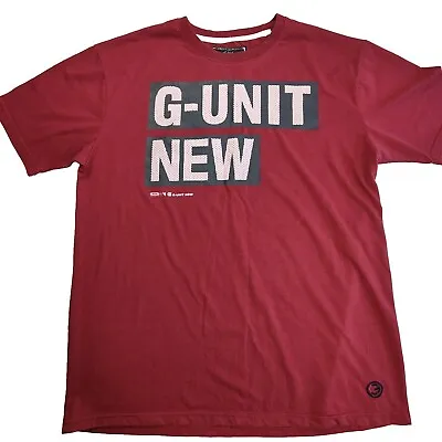 G-Unit Shirt Men's Size XL Red ! Graphic Logo Embroidered Casual Cotton 50cent  • $19.98