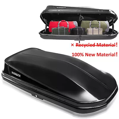 14ft³ Vehicle Roof Top Storage Box Luggage Cargo 2 Locks Fast Toolless Install • $259.99