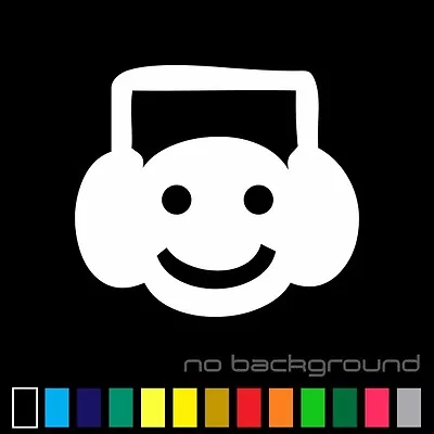 DJ Sticker Vinyl Decal - Music Dance Audio Club Smiley Headphones EDM Car Window • $1.99