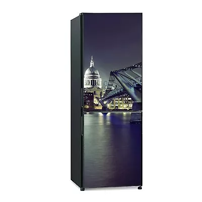 Self Adhesive Fridge Sticker Decal Millennium Bridge London Cityscape At Night • £39.95