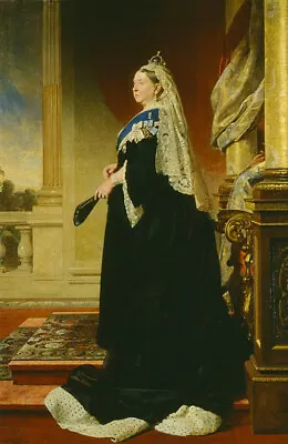 QUEEN VICTORIA Portrait 8 X12  Collector Restored Photoprint From 1856 Painting • $14.99