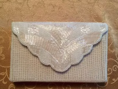  Off White Beaded Clutch By Marshall Fields • $12