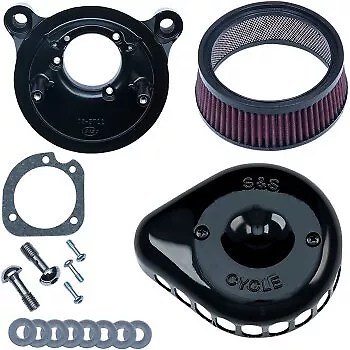 S&S Cycle Black Mini Teardrop Stealth Air Cleaner Kit For Harley Twin Cam • $367.95