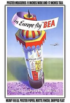 11x17 POSTER - 1948 In Europe Fly BEA British European Airways • $16.16