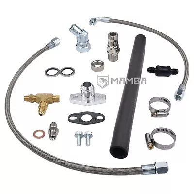 MAMBA Turbo Oil Feed & Drain Return Line Kit HONDA B16 B18 W/ Garrett GT1752 • $75.90