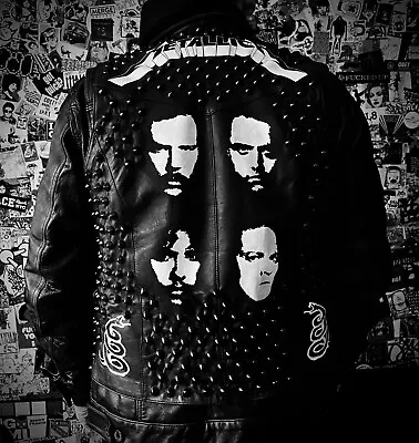 Metallica Leather Vest Handpainted Studded M Punk Biker  Hardcore • $300