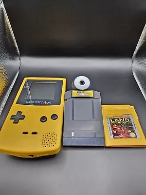 Nintendo Gameboy Colour Console Yellow + Gameboy Camera & Donkey Kong Land Desc • £65