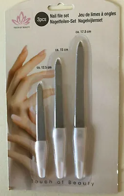 £2.65 • Buy Nail File Set - 3 Pc Strong Metal Files For Nails - Sizes: Small& Medium & Large