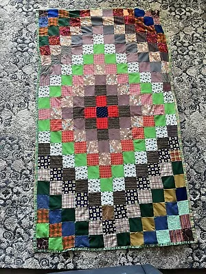 Vintage 53”x90” Patchwork Quilt Blanket • $39.99