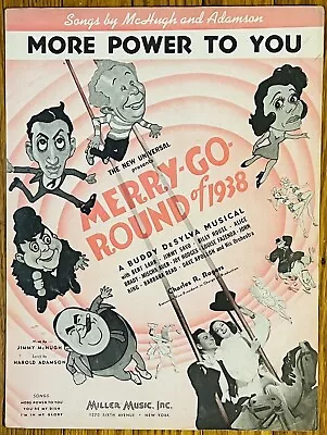 FILM Sheet Music MERRY-GO-ROUND Of 1938 ~ More Power To You By Jimmy McHugh • $8