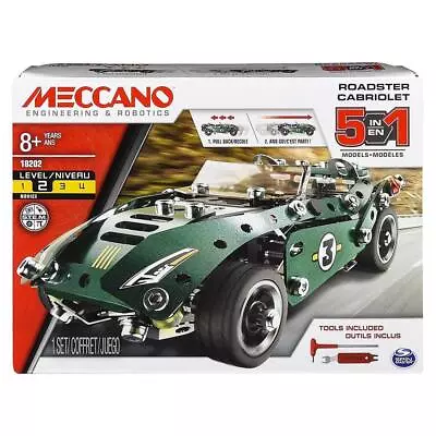 Meccano Roadster Cabriolet Pull Back 5 Multi Model 18202 Kids Building Toys • $36.01