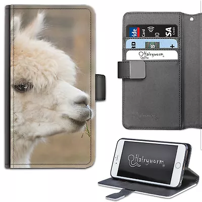 $36.43 • Buy White Alpaca Phone Case;PU Leather Wallet Flip Case;Cover For Samsung;Apple