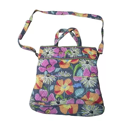 Vera Bradley Vera Toggle Tote Bag Purse Handbag Crossbody Jazzy Blooms Large • $25.95