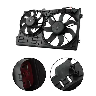 Radiator Cooling Fan Assembly For Volkswagen 2005-2010 Beetle Golf Jetta Rabbit • $91.35