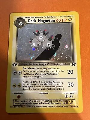 MP - 1st Edition Dark Magneton 11/82 - Team Rocket - Holo Pokemon Card • $25.50